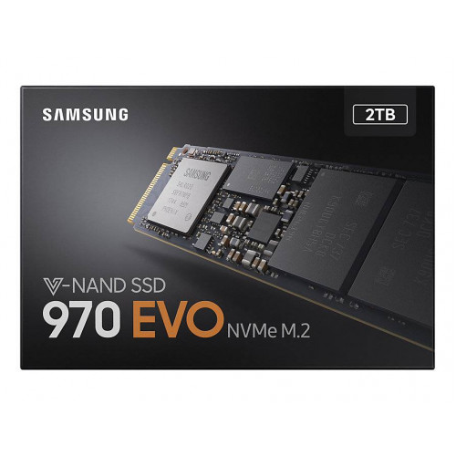 Твердотельный диск 2TB Samsung 970 EVO, M.2, PCI-E Gen 3.0 x4, V-NAND 3-bit MLC [R/W - 3400/2500 MB/s]